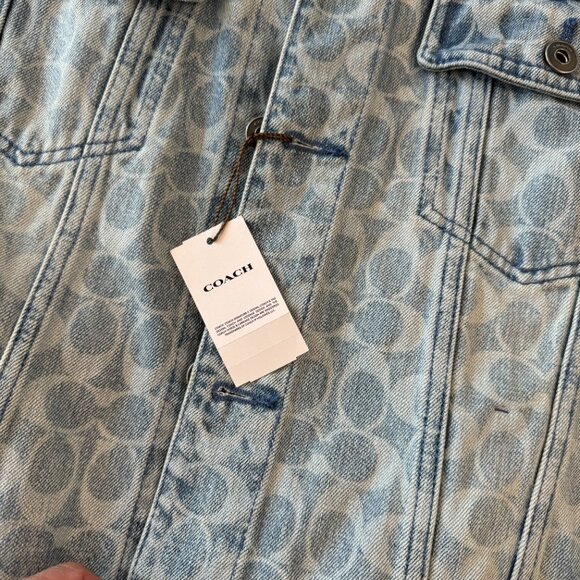 🔥🔥🔥 COACH TOP RATED Signature Denim Jacket SIZE XS🔥🔥🔥 - Picture 3 of 7